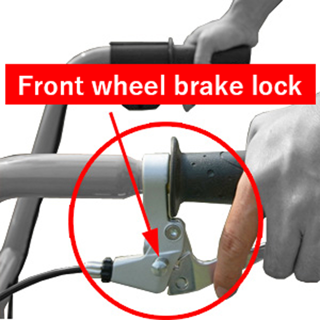 1 wheel electric carrier front wheel brake lock