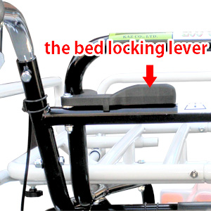 the bed locking lever of A three-wheeled electric carrier