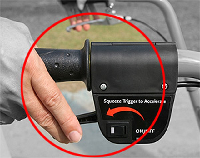 1 wheel electric cart trigger grip